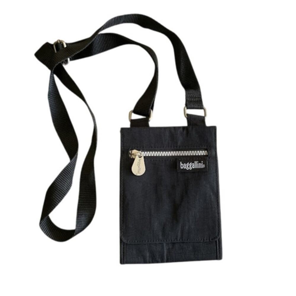 BAGGALLINI Crossbody Slim Travel Bag Black Adjustable Strap